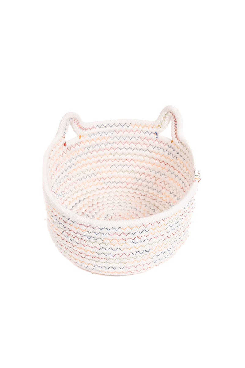 Rainbow Woven Basket (Medium)(19cm x 11cm)