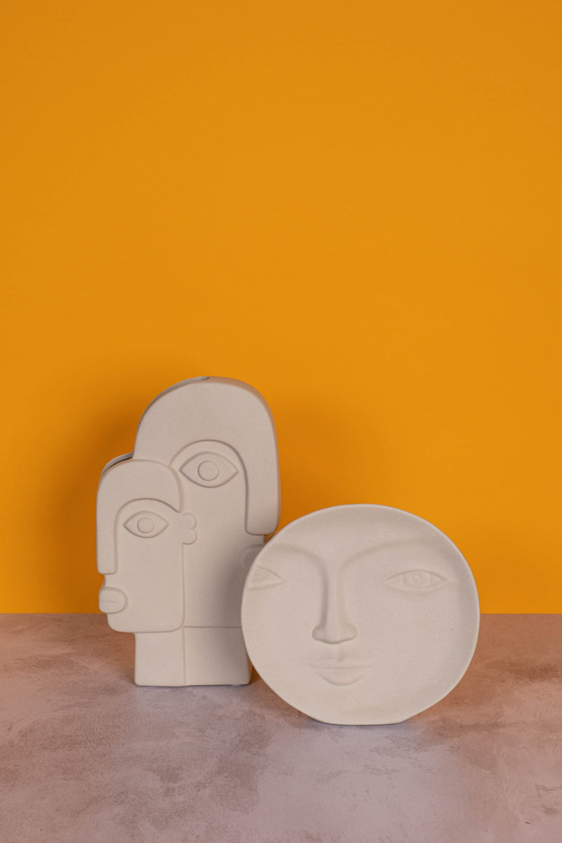 Two-Faced Ceramic Vase