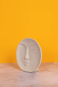 Moon Face Ceramic Vase