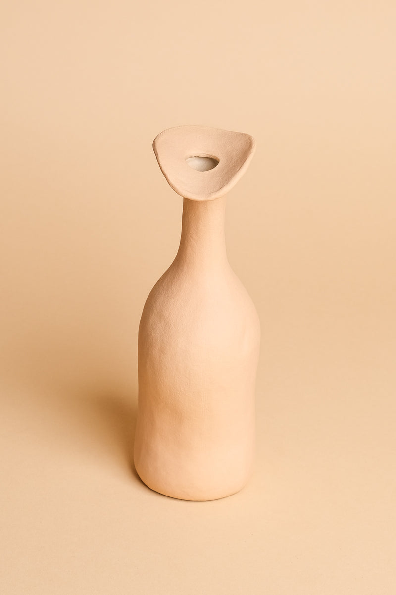 Soft Yellow Wonky Ceramic Vase