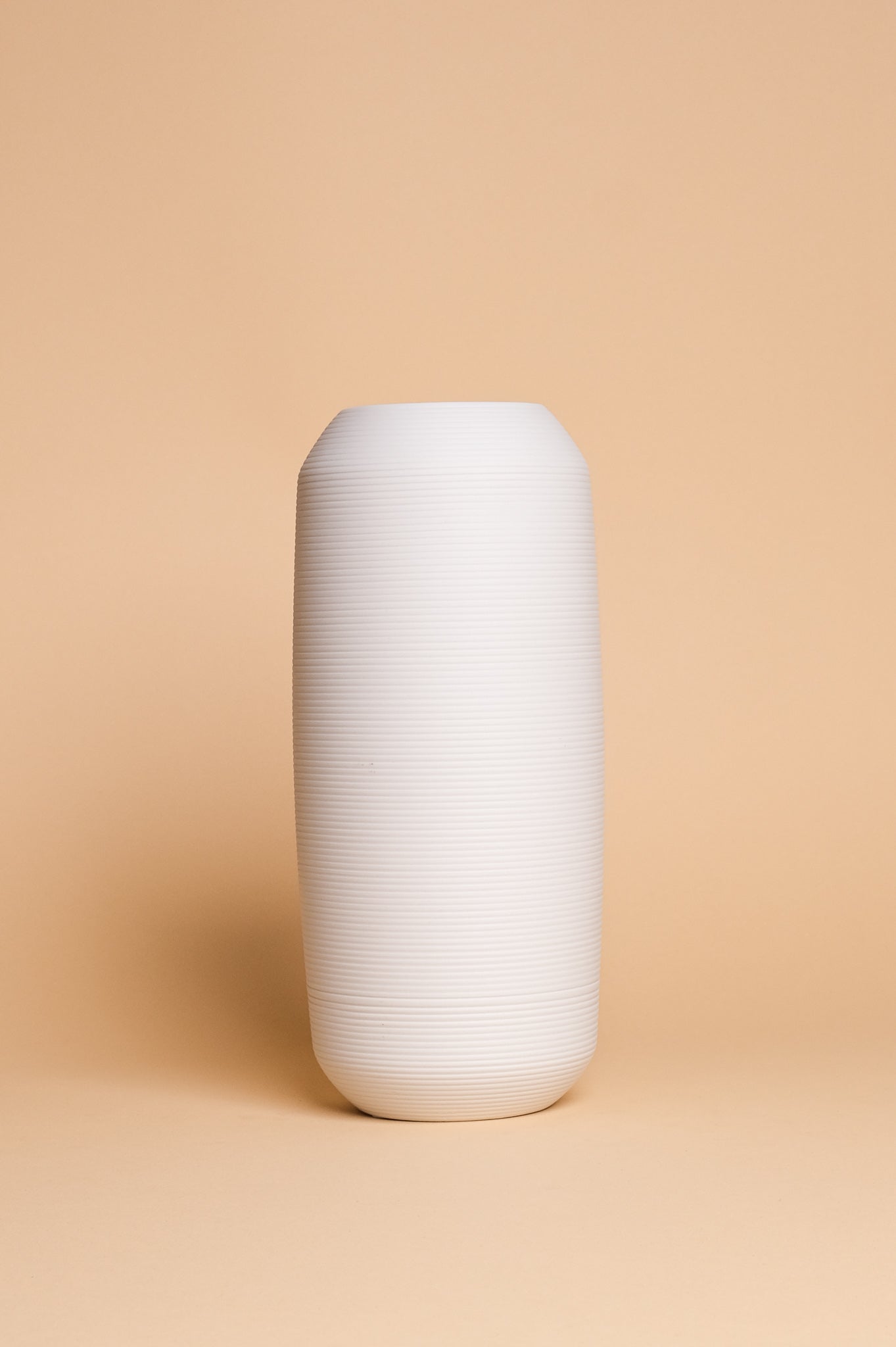 White Cylinder Venice Ceramic Vase (25cm)
