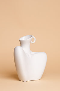 Lady Di Ceramic Vase (Stone White)