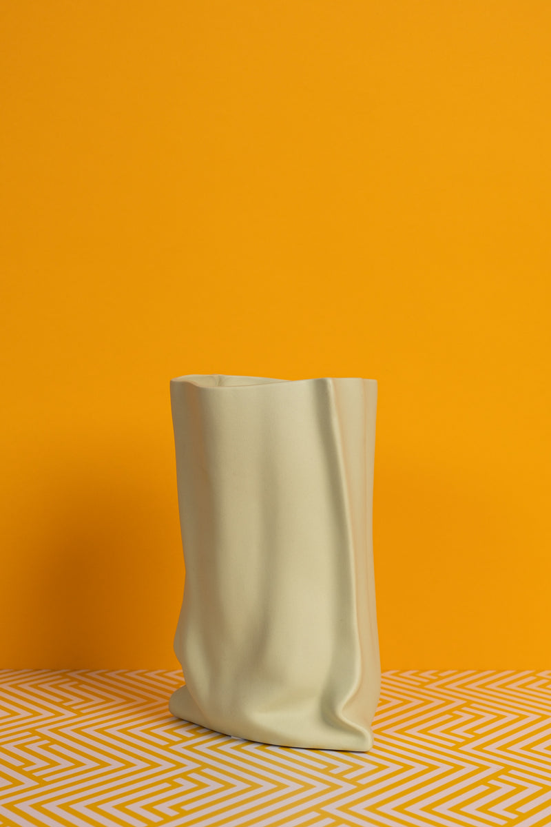 Mint Paperbag Ceramic Vase (22,5cm)