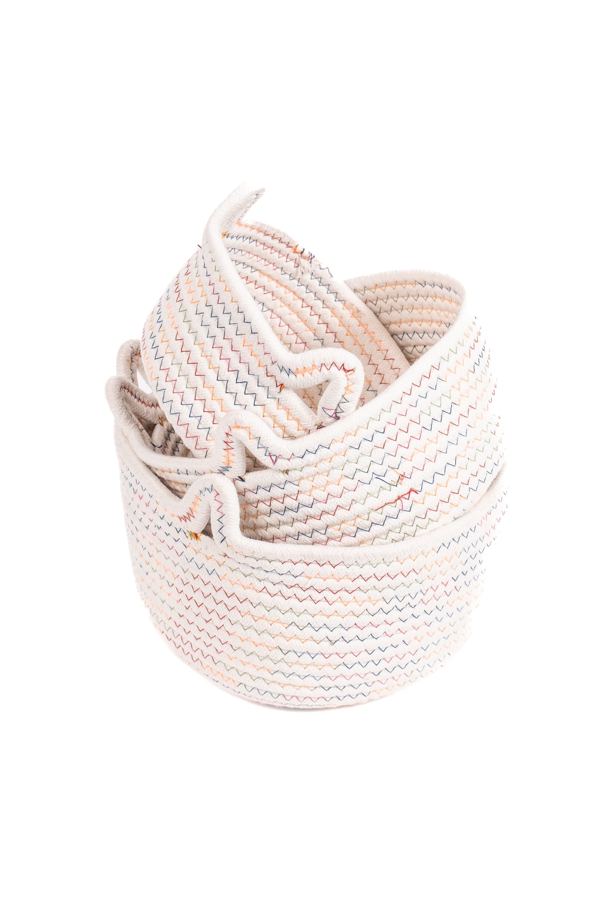 Rainbow Woven Basket (Small)(19cm x 9cm)