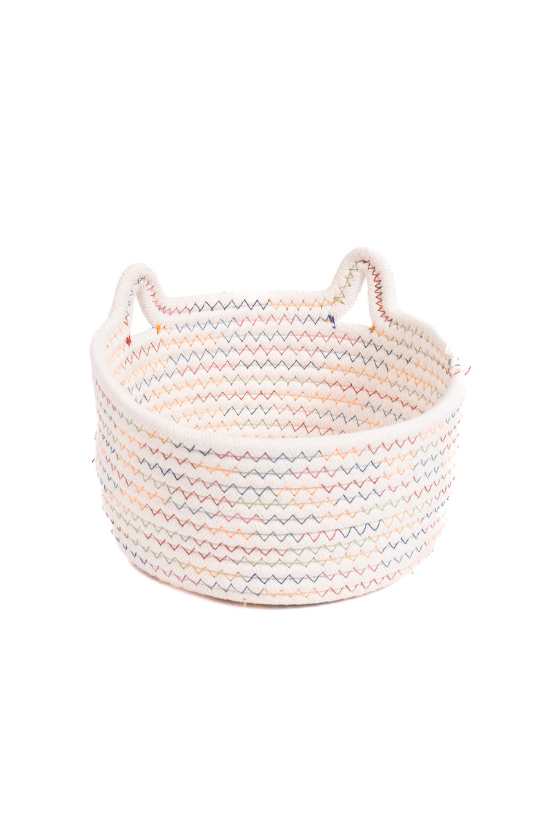 Rainbow Woven Basket (Medium)(19cm x 11cm)