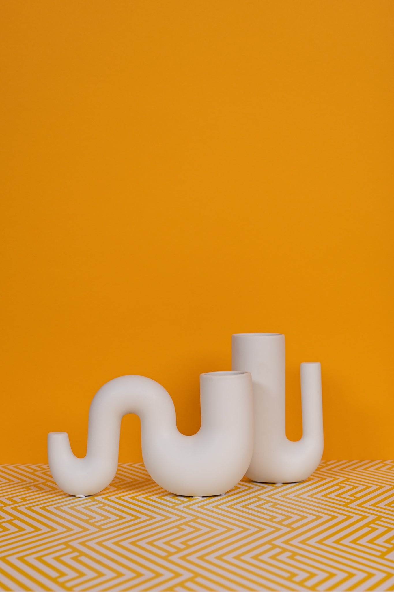 Slinky Sleek White Ceramic Vase