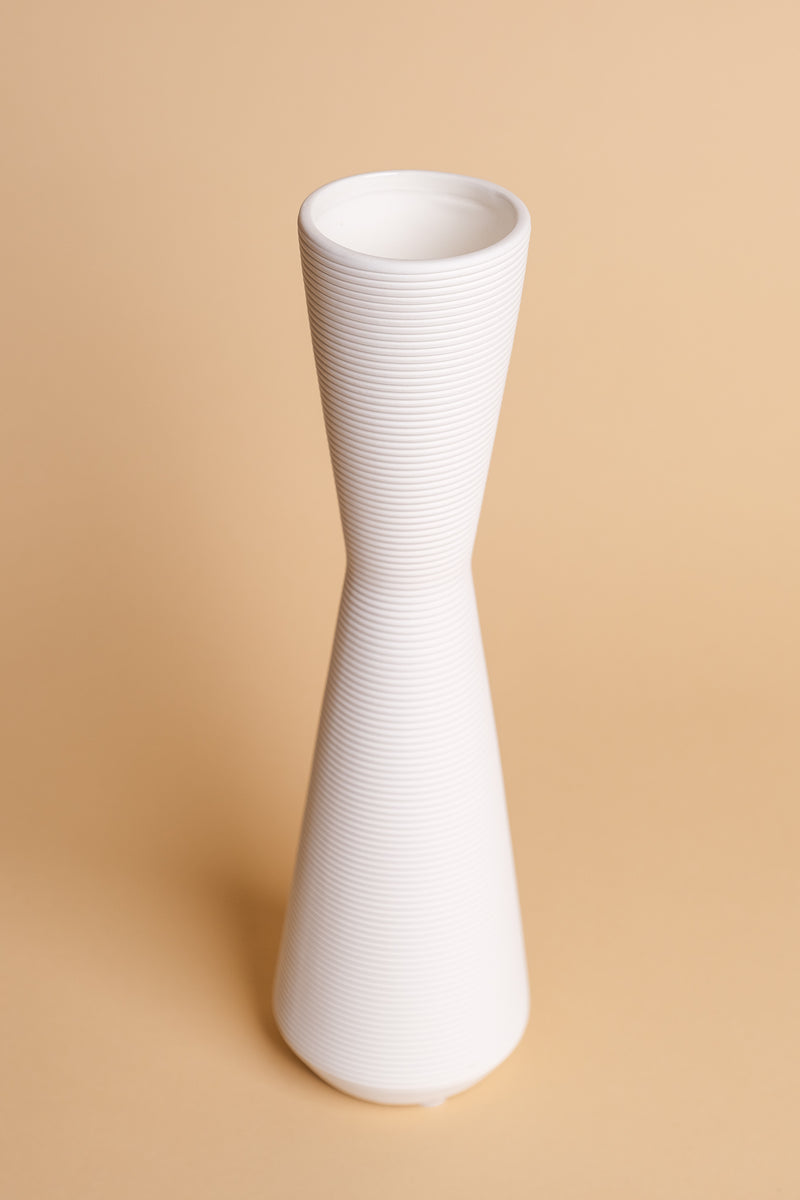 Bologna Hourglass Ceramic Vase (28cm)