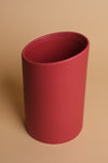 Sleek Burgundy Modular Ceramic Vase (21cm)