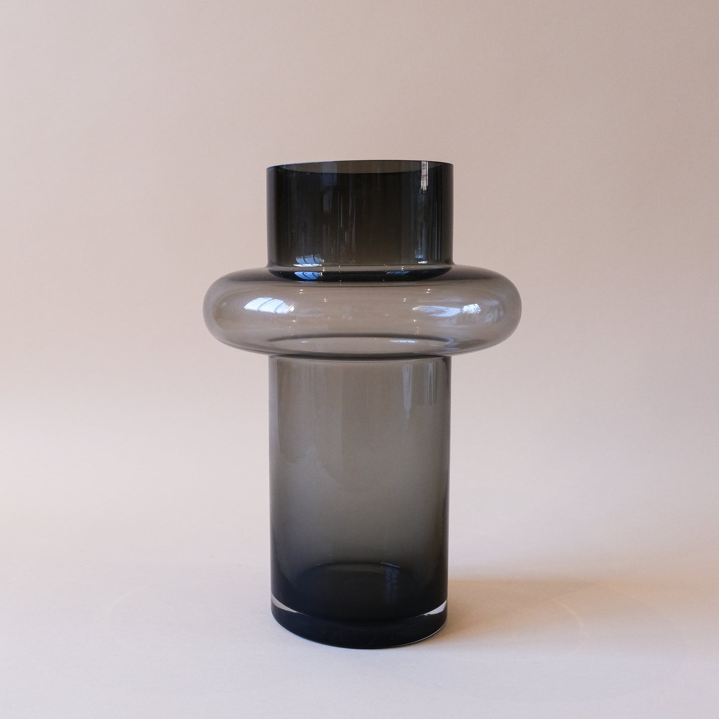 Large Smoky Nordic Glass Vase
