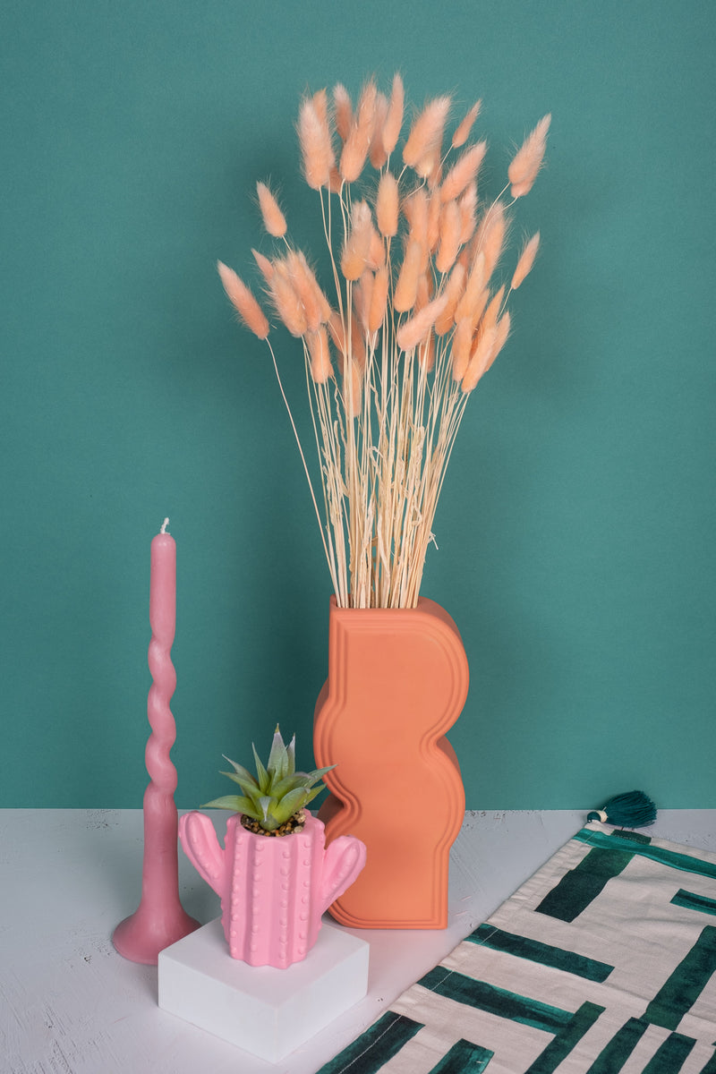 Coral Blush Bunny Tails