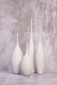 Tall White Venice Ceramic Vase