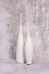 Tall White Venice Ceramic Vase