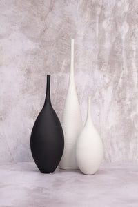 Medium Belly White Venice Ceramic Vase