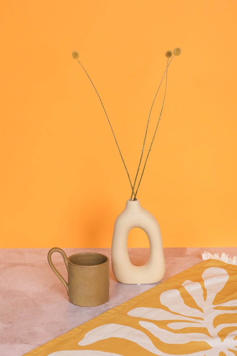 Cream Azure Ceramic Vase (18cm)