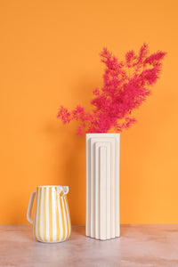 Cream Skyscraper Ceramic Vase (30cm)