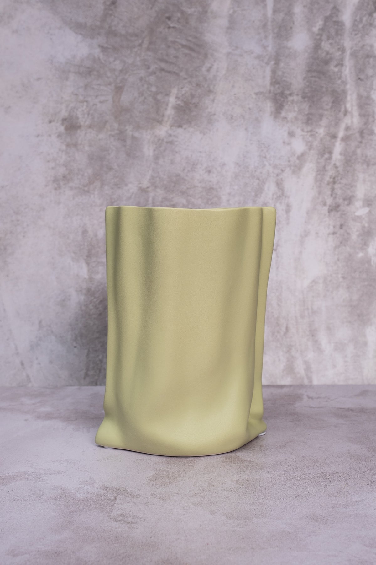 Mint Paperbag Ceramic Vase (22,5cm)