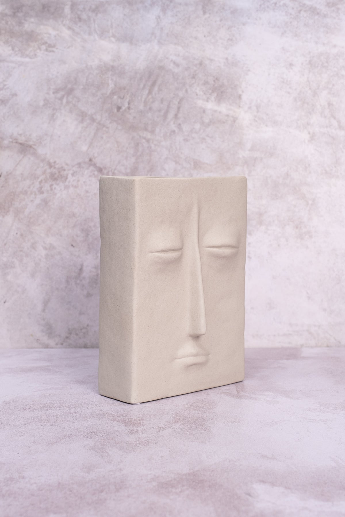 Stone-Faced Ceramic Vase