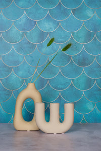 Cream Azure Ceramic Vase (18cm)
