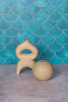 Small Beige Amalfi Ceramic Vase (11,5cm)