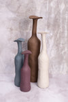 Stone Grey Tall Wonky Ceramic Vase