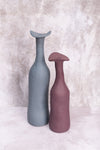 Blue Tall Wonky Ceramic Vase