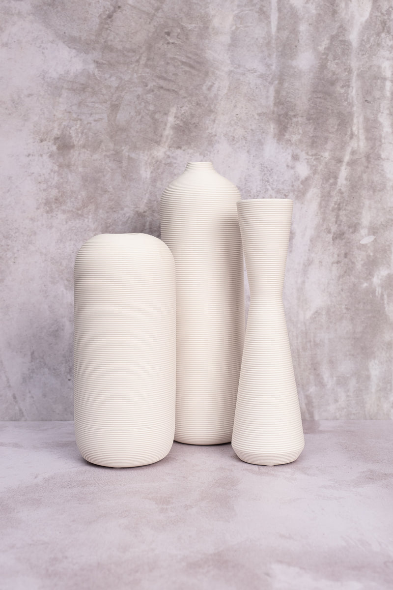 Bologna Hourglass Ceramic Vase (28cm)