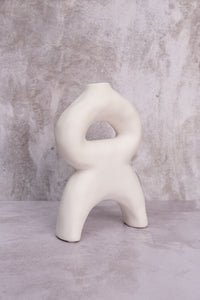 White Nantes Ceramic Vase (21cm)