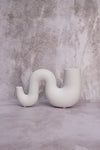 Slinky Sleek White Ceramic Vase