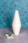Shapely White Venice Ceramic Vase