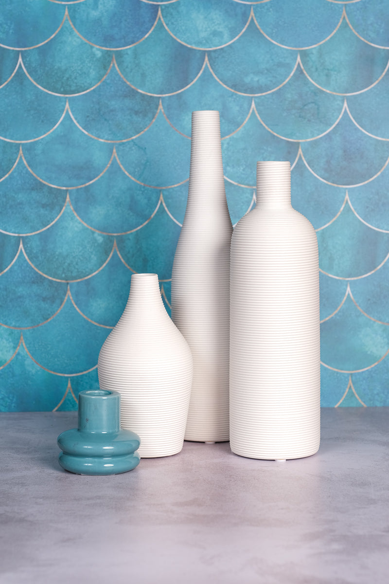 Tall Neckline Venice Ceramic Vase (32cm)