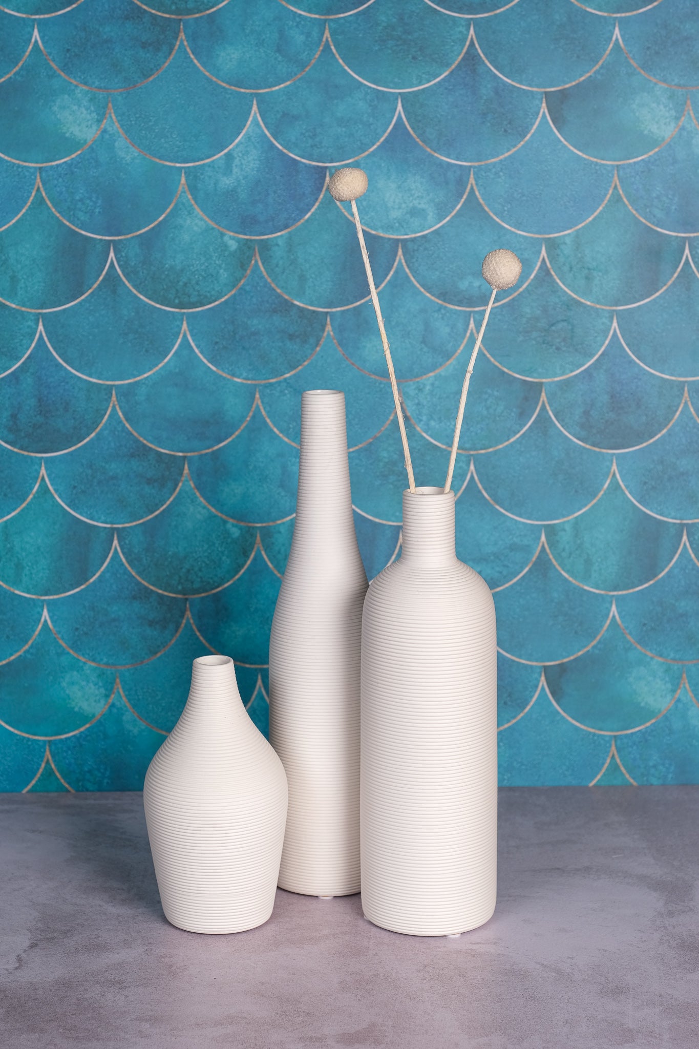 Tall Neckline Venice Ceramic Vase (32cm)