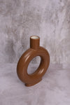 Chocolate Doughnut Ceramic Vase