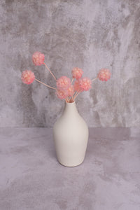 Small Tapered White Ceramic Vase (17cm)
