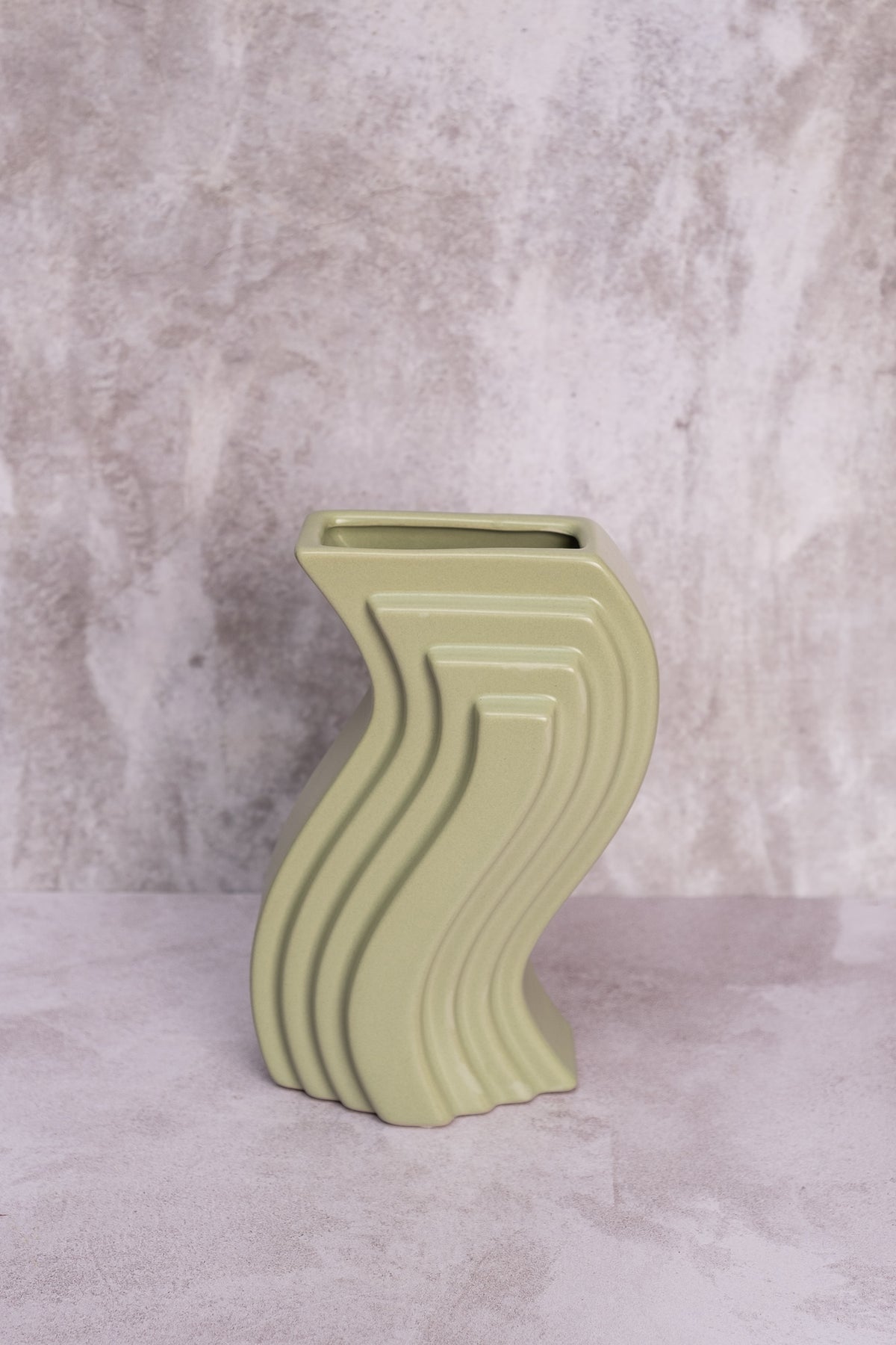Sage Green Milan Ceramic Vase (20cm)