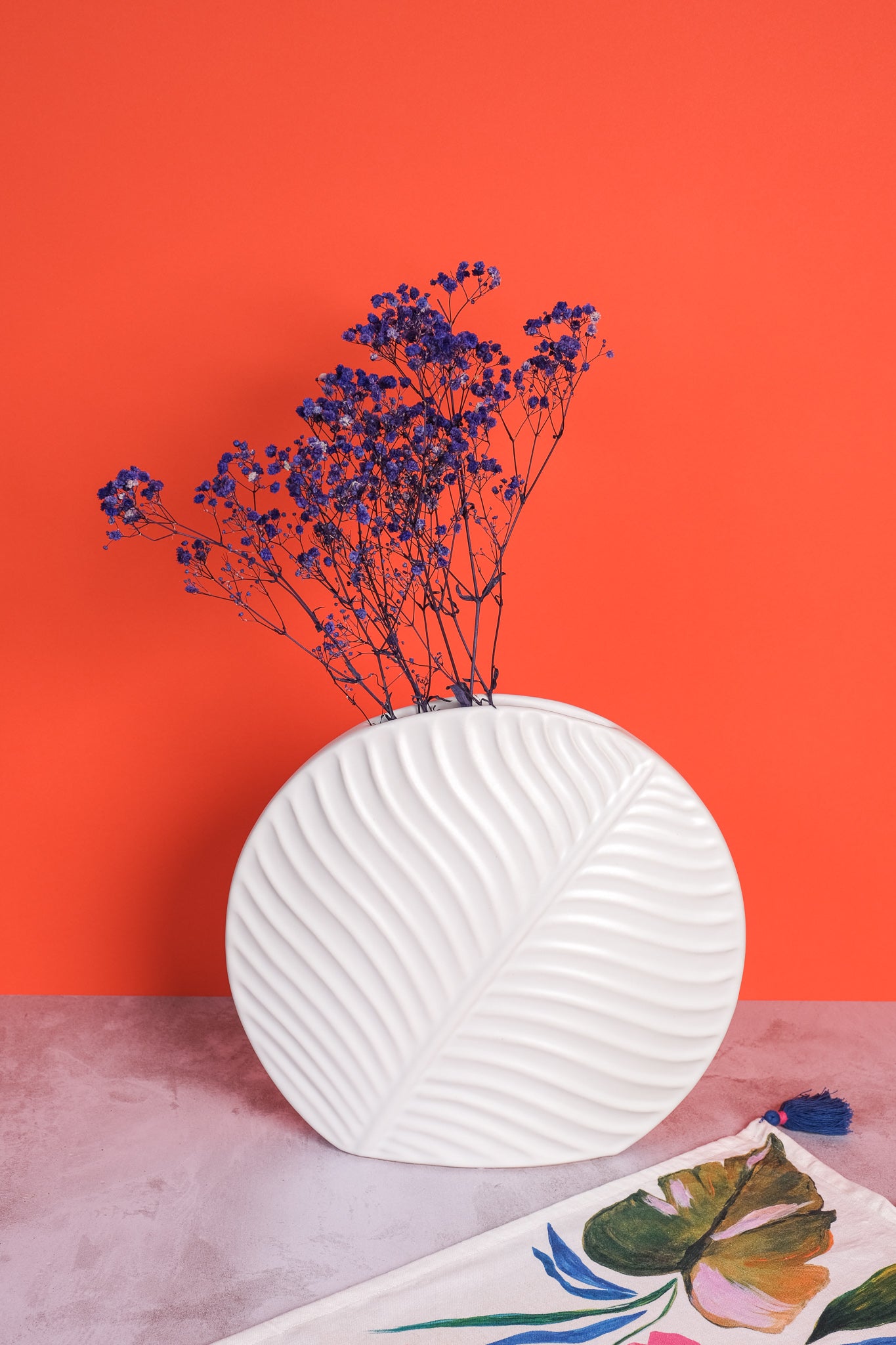 Large White Valence Ceramic Vase (31cm)