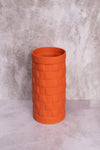 Orange Woven Ceramic Vase