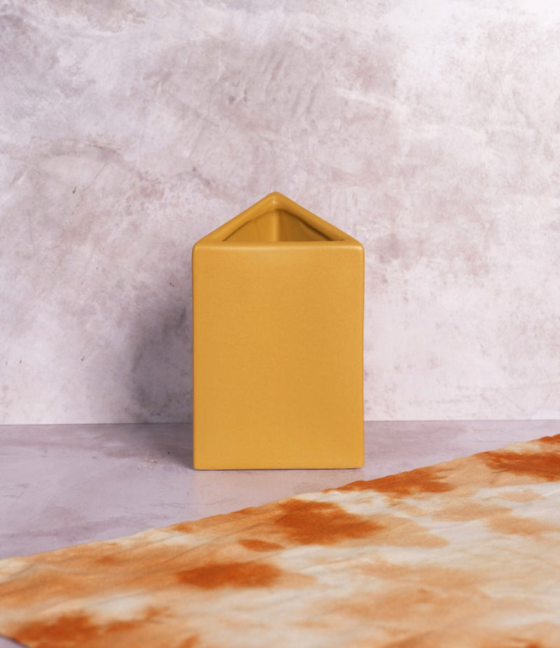 Mustard Triage Ceramic Vase (23cm)