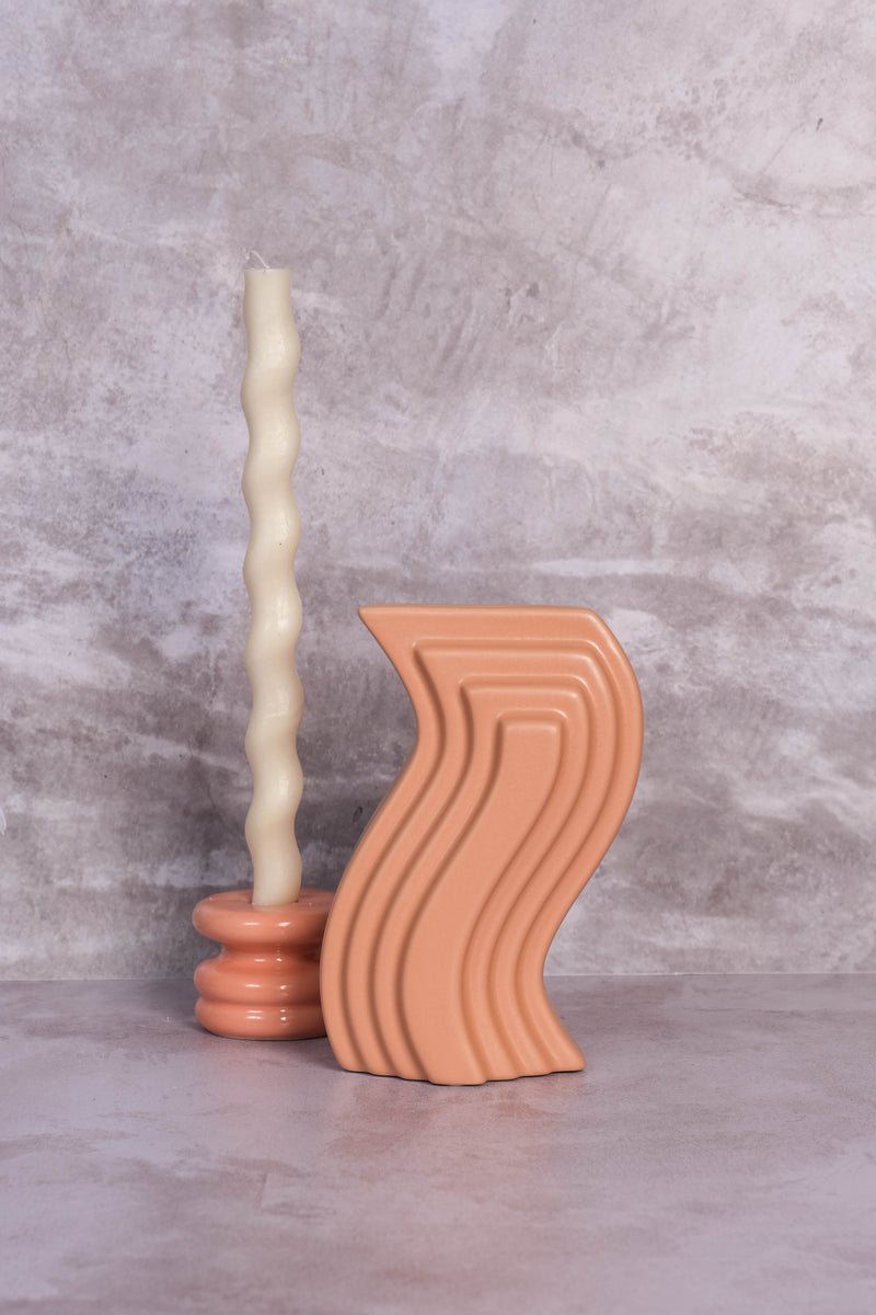 Coral Milan Ceramic Vase (20cm)