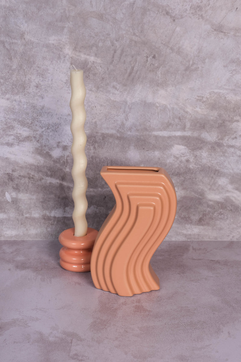 Coral Milan Ceramic Vase (20cm)