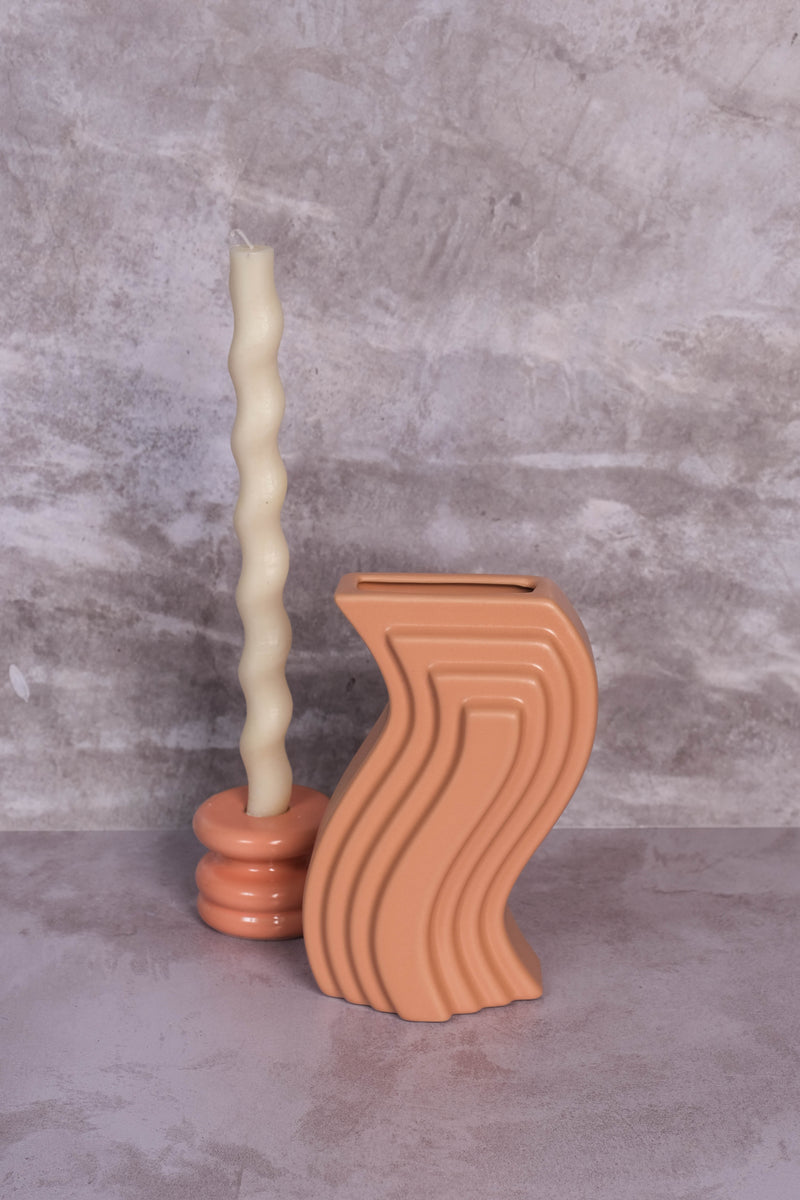 Coral Milan Ceramic Vase (20cm)