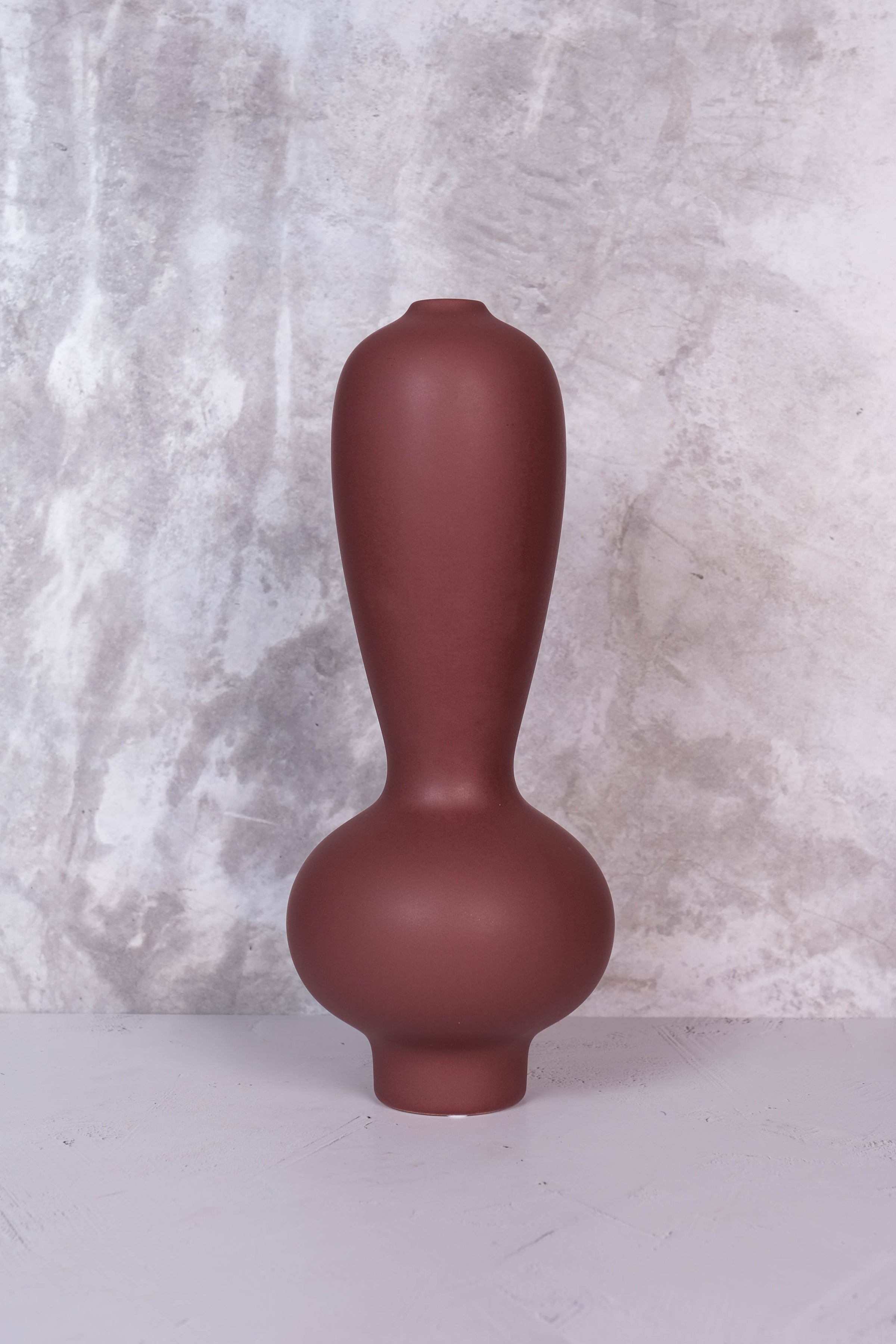 Burgundy Seville Ceramic Vase (37cm)