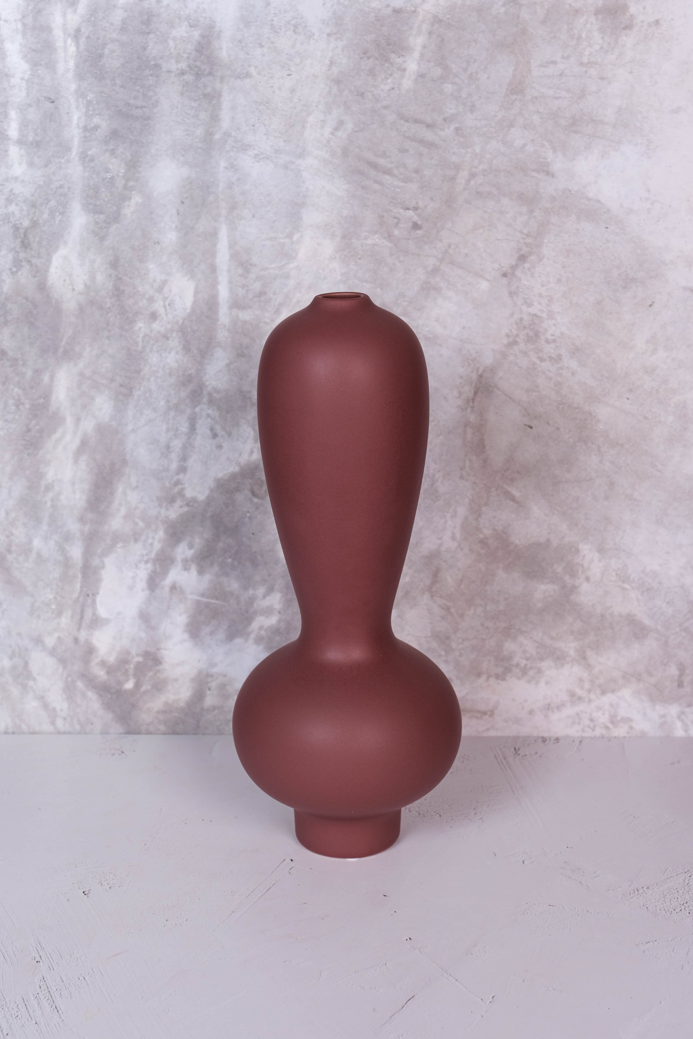 Burgundy Seville Ceramic Vase (37cm)