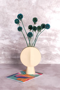 Teal Scabiosa Pods