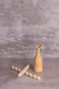 Soft Yellow Wonky Ceramic Vase