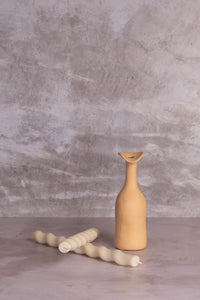 Soft Yellow Wonky Ceramic Vase