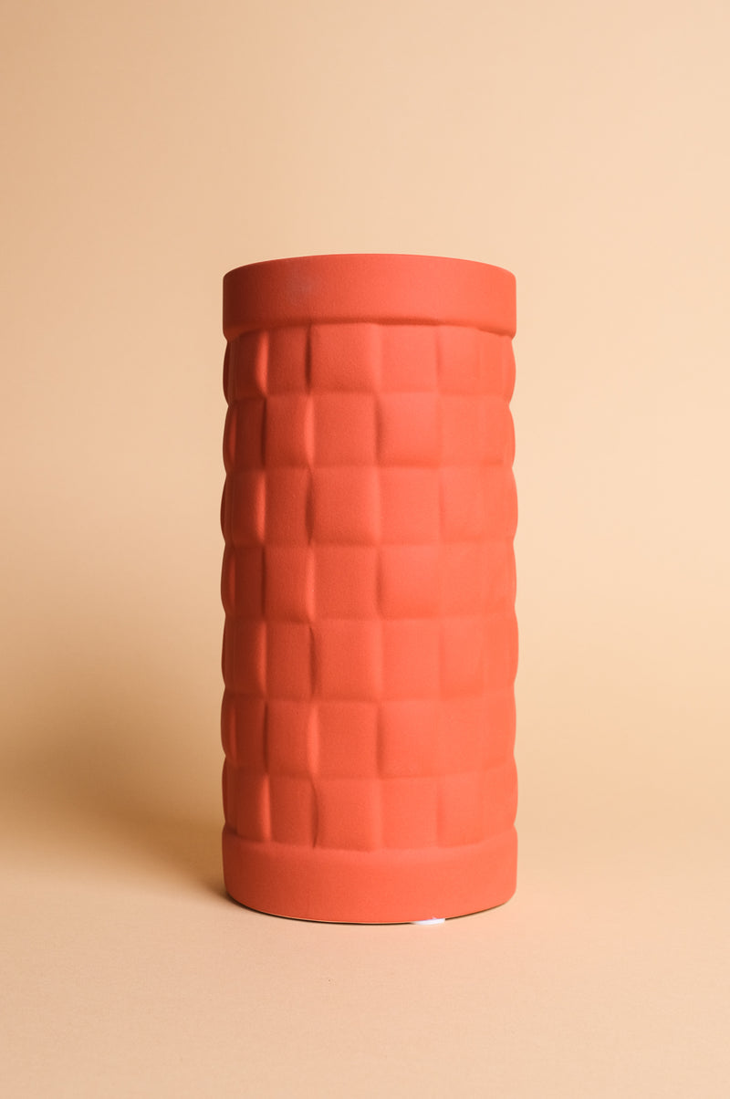 Orange Woven Ceramic Vase