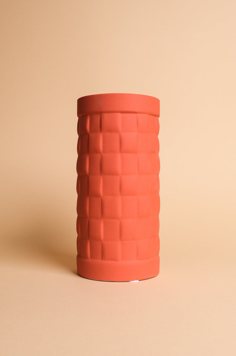 Orange Woven Ceramic Vase
