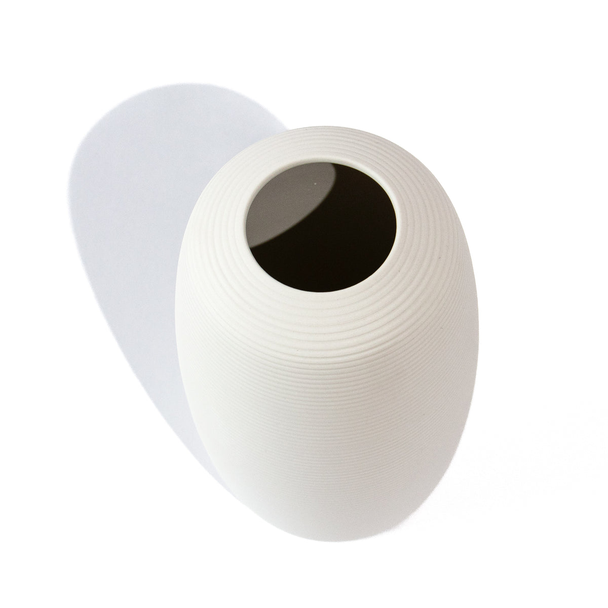 Medium White Cylinder Ceramic Vase