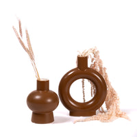 Chocolate Doughnut Ceramic Vase