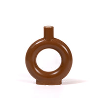 Chocolate Doughnut Ceramic Vase